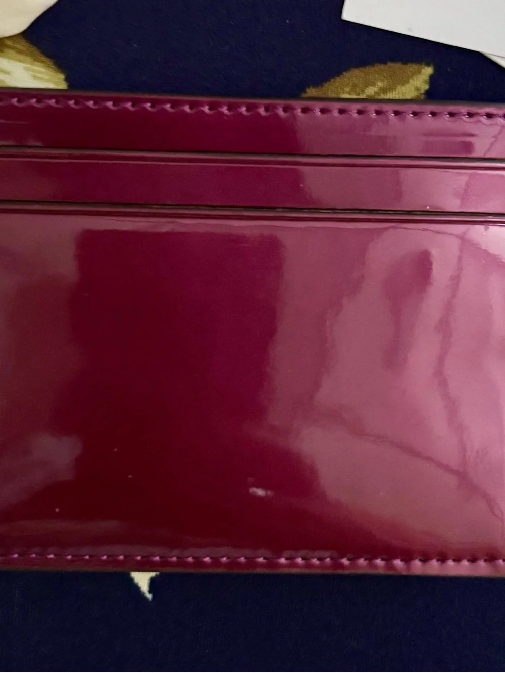 Kate Spade Kenzie Patent Wallet & Card Holder Gift Set Plum Metallic New
